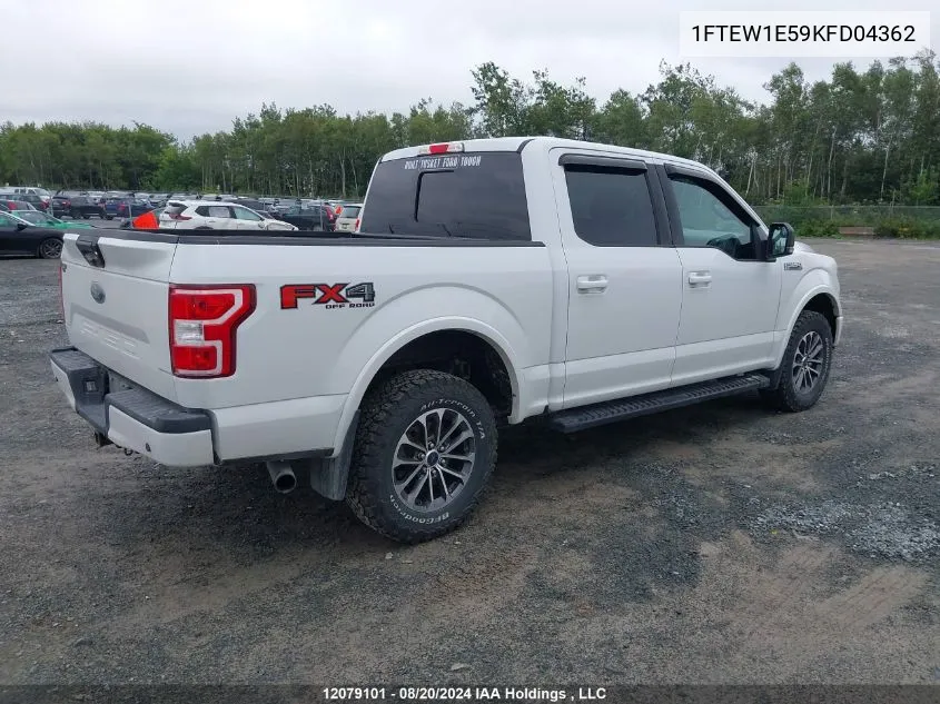 2019 Ford F-150 Xlt VIN: 1FTEW1E59KFD04362 Lot: 12079101