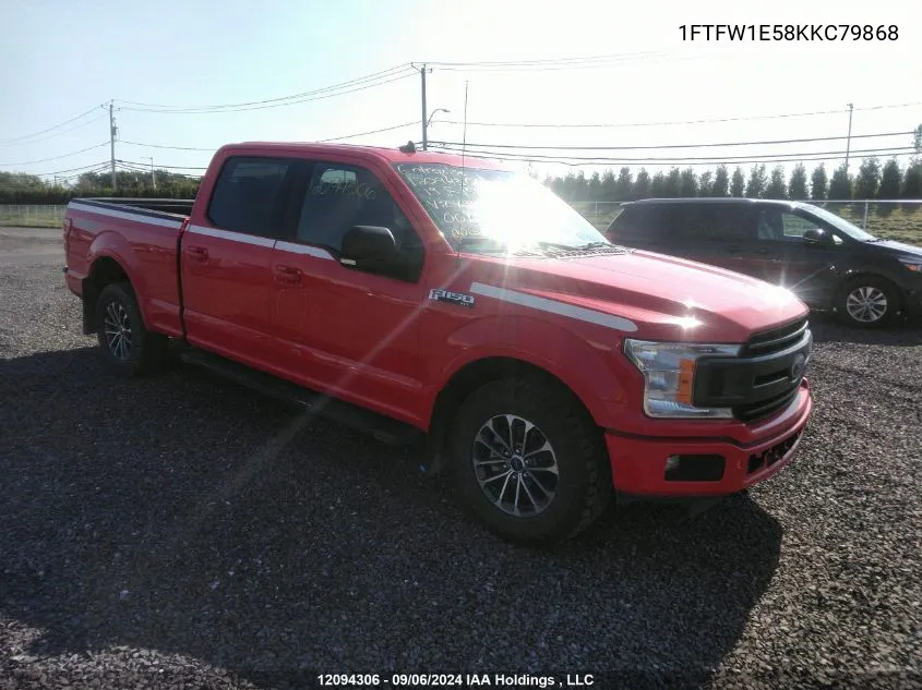 2019 Ford F150 Supercrew VIN: 1FTFW1E58KKC79868 Lot: 12094306