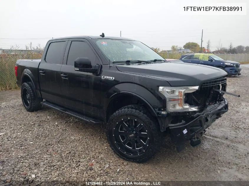 2019 Ford F150 Supercrew VIN: 1FTEW1EP7KFB38991 Lot: 12126462