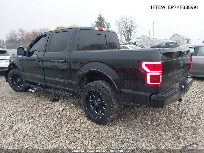 2019 Ford F150 Supercrew VIN: 1FTEW1EP7KFB38991 Lot: 12126462