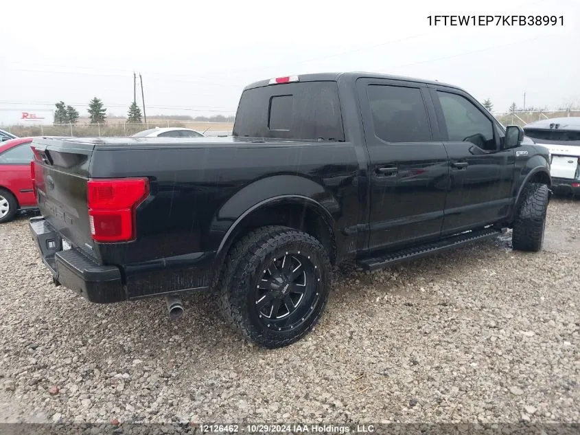 2019 Ford F150 Supercrew VIN: 1FTEW1EP7KFB38991 Lot: 12126462