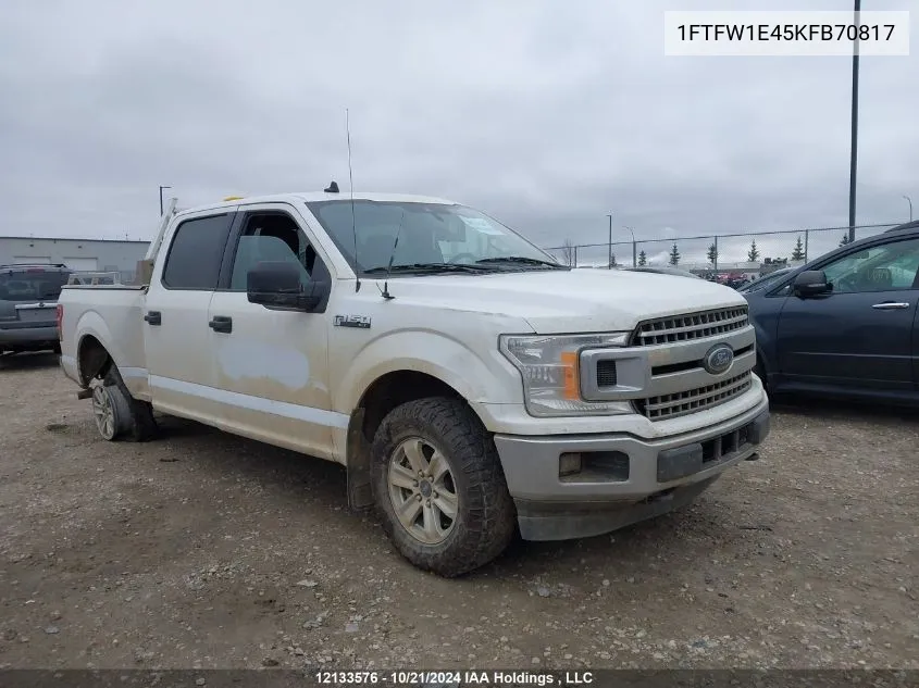 2019 Ford F150 Supercrew VIN: 1FTFW1E45KFB70817 Lot: 12133576