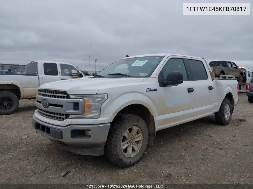 2019 Ford F150 Supercrew VIN: 1FTFW1E45KFB70817 Lot: 12133576