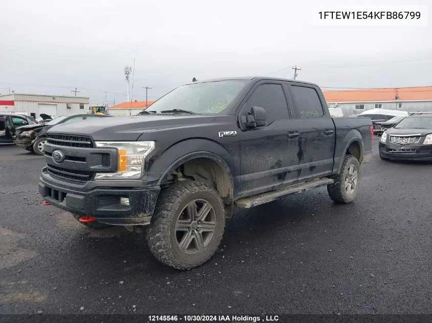 2019 Ford F150 Supercrew VIN: 1FTEW1E54KFB86799 Lot: 12145546