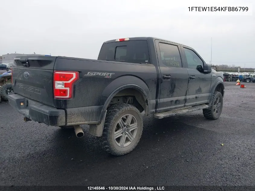 2019 Ford F150 Supercrew VIN: 1FTEW1E54KFB86799 Lot: 12145546