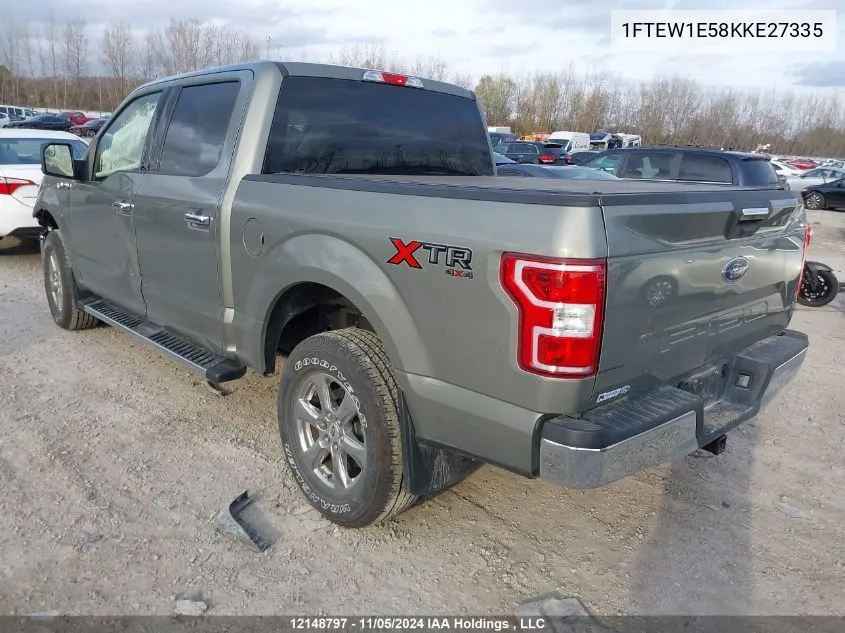 2019 Ford F-150 Xlt VIN: 1FTEW1E58KKE27335 Lot: 12148797