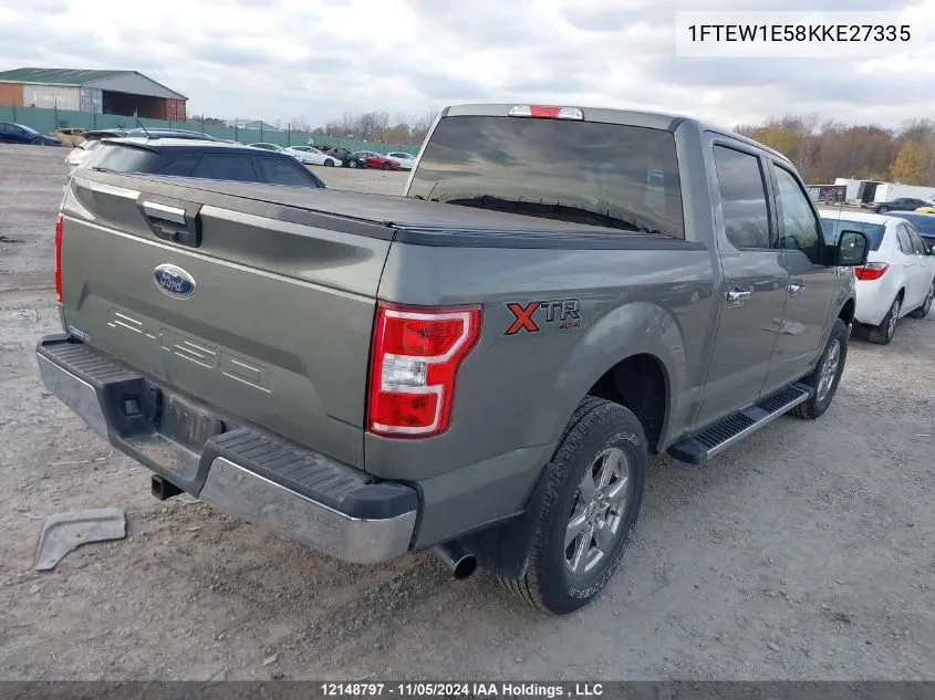 2019 Ford F-150 Xlt VIN: 1FTEW1E58KKE27335 Lot: 12148797