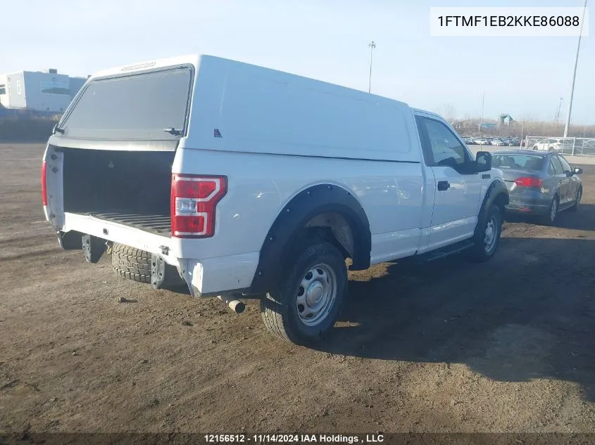 2019 Ford F-150 Xl VIN: 1FTMF1EB2KKE86088 Lot: 12156512