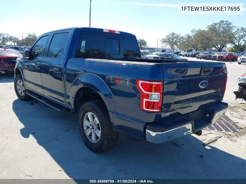 2019 Ford F-150 Xlt VIN: 1FTEW1E5XKKE17695 Lot: 38589788