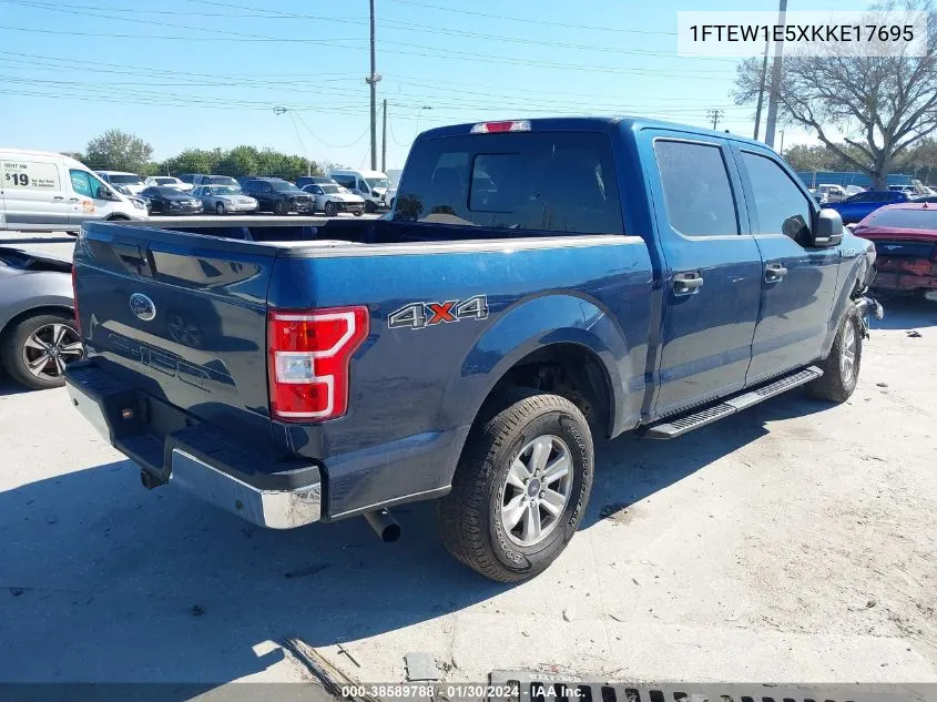 2019 Ford F-150 Xlt VIN: 1FTEW1E5XKKE17695 Lot: 38589788