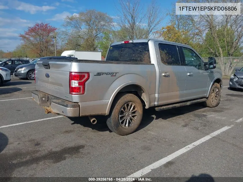 2019 Ford F-150 Xlt VIN: 1FTEW1EP5KFD06806 Lot: 39256765