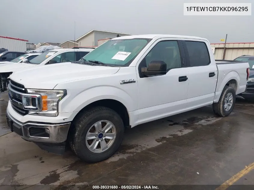 2019 Ford F-150 Xlt VIN: 1FTEW1CB7KKD96295 Lot: 39331680