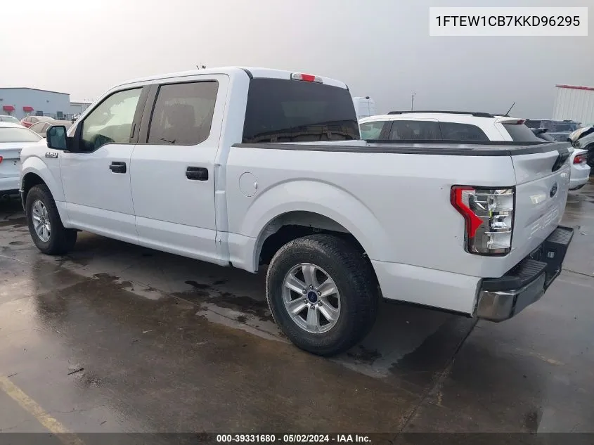 2019 Ford F-150 Xlt VIN: 1FTEW1CB7KKD96295 Lot: 39331680