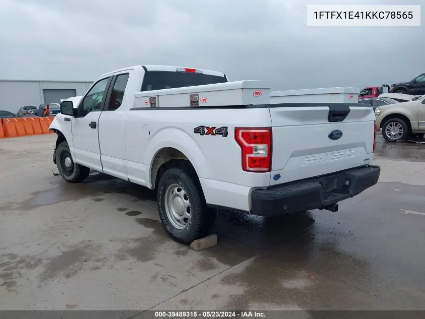 2019 Ford F-150 Xl VIN: 1FTFX1E41KKC78565 Lot: 39489315