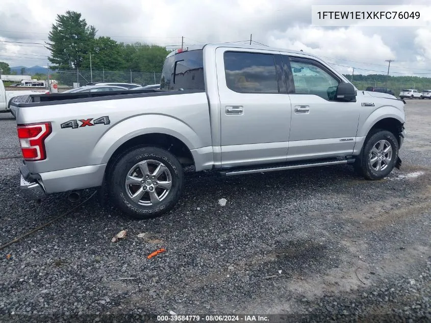 1FTEW1E1XKFC76049 2019 Ford F-150 Xlt