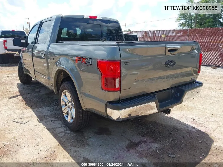 1FTEW1E41KKC98958 2019 Ford F-150 Lariat