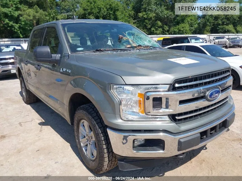 1FTEW1E42KKD58245 2019 Ford F-150 Xlt