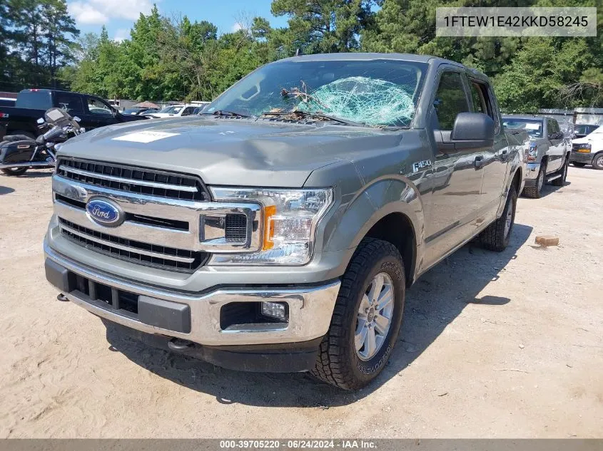 1FTEW1E42KKD58245 2019 Ford F-150 Xlt