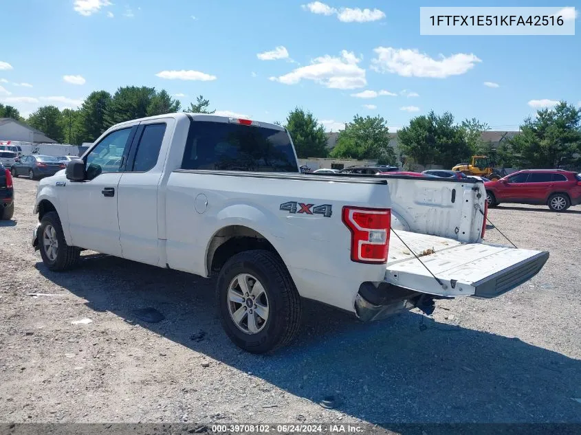 2019 Ford F-150 Xlt VIN: 1FTFX1E51KFA42516 Lot: 39708102