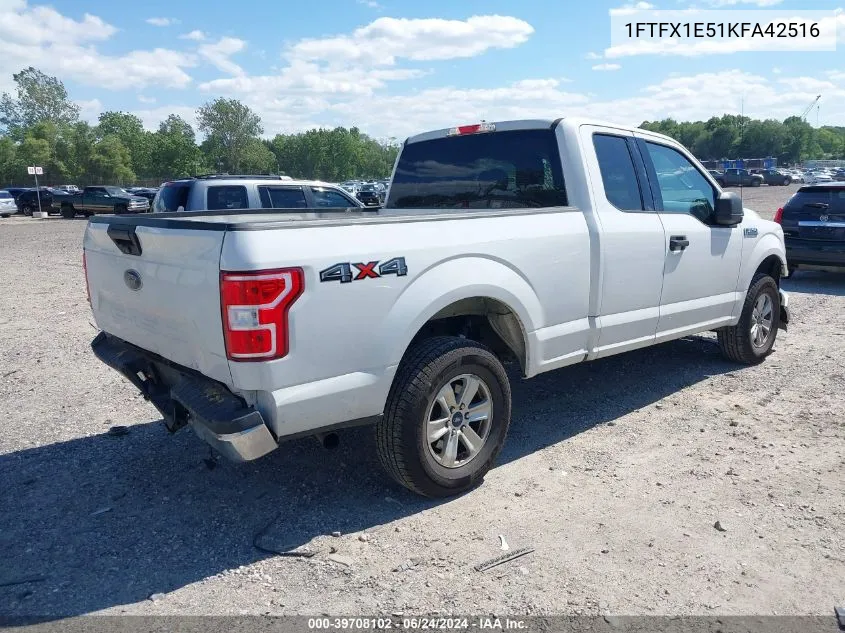 2019 Ford F-150 Xlt VIN: 1FTFX1E51KFA42516 Lot: 39708102