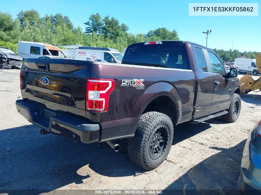 2019 Ford F-150 Xl VIN: 1FTFX1E53KKF05862 Lot: 39752930