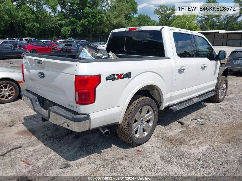 2019 Ford F-150 Lariat VIN: 1FTEW1E46KKE28572 Lot: 39774652