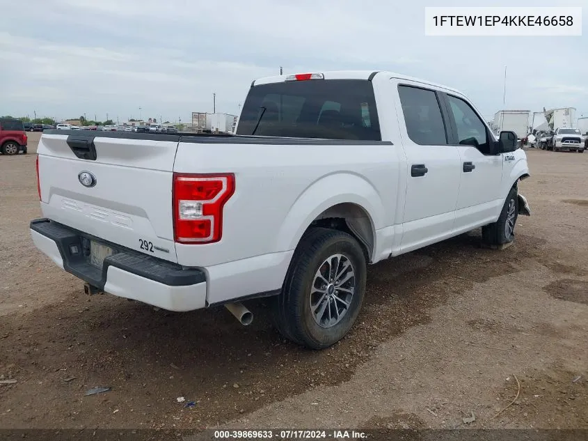 2019 Ford F-150 Xl VIN: 1FTEW1EP4KKE46658 Lot: 39869633