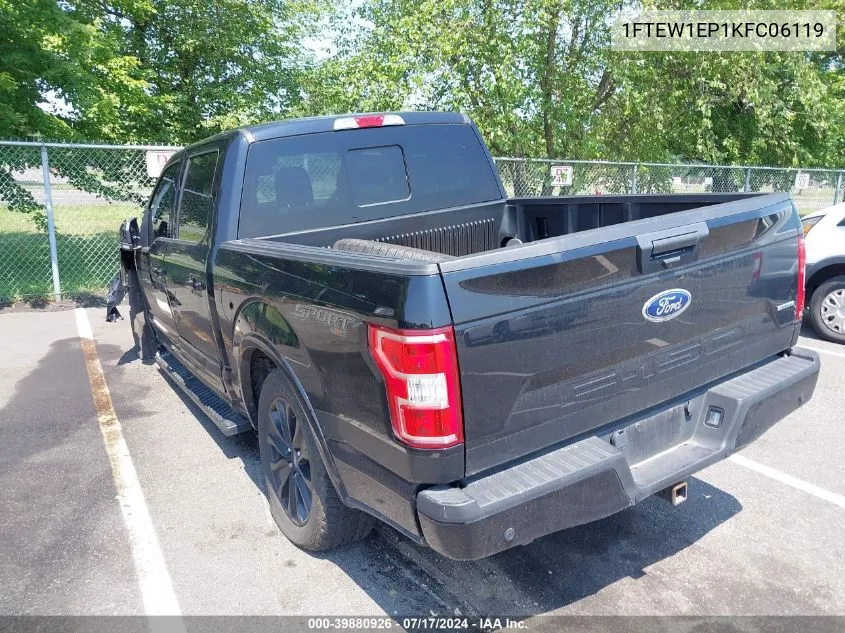 2019 Ford F-150 Xlt VIN: 1FTEW1EP1KFC06119 Lot: 39880926