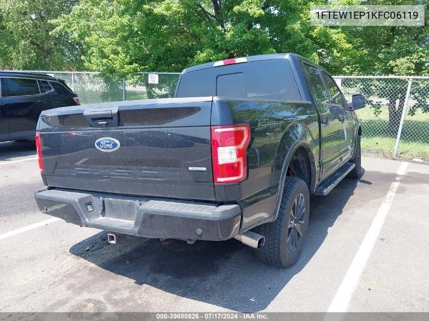 1FTEW1EP1KFC06119 2019 Ford F-150 Xlt