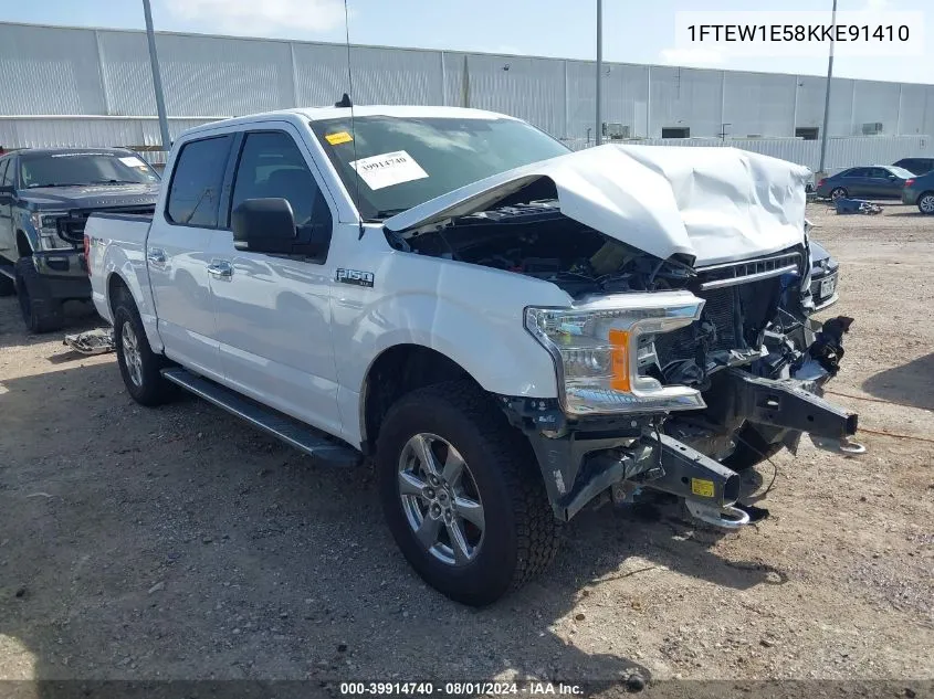 2019 Ford F-150 Xlt VIN: 1FTEW1E58KKE91410 Lot: 39914740