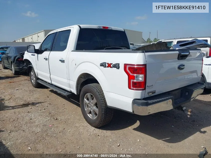 2019 Ford F-150 Xlt VIN: 1FTEW1E58KKE91410 Lot: 39914740