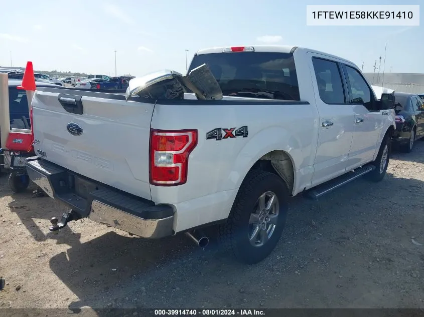 2019 Ford F-150 Xlt VIN: 1FTEW1E58KKE91410 Lot: 39914740