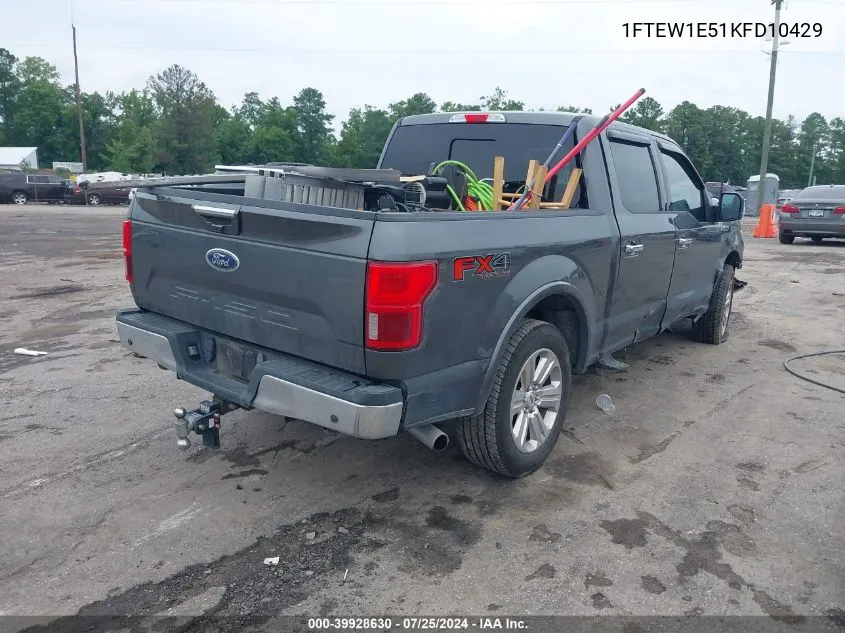 1FTEW1E51KFD10429 2019 Ford F-150 Lariat