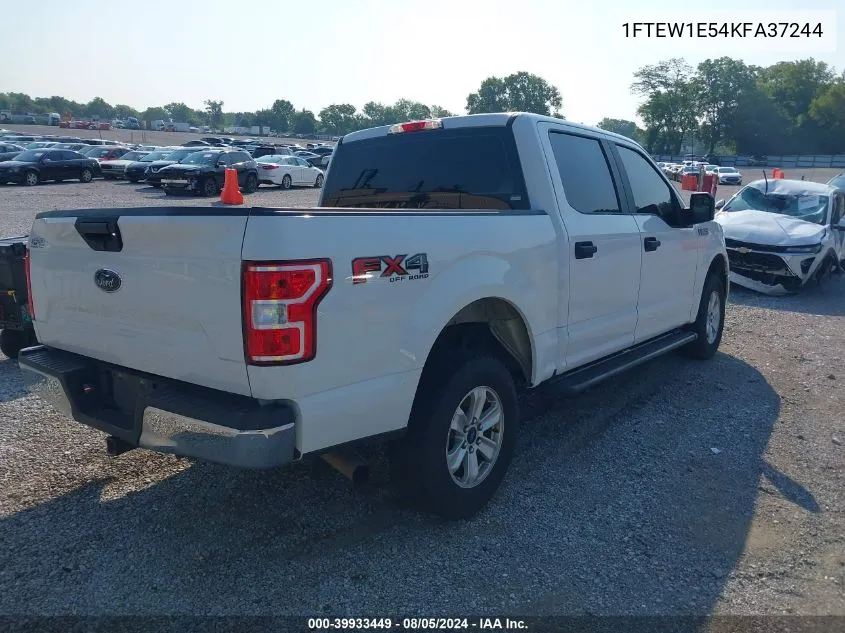 2019 Ford F-150 Xl VIN: 1FTEW1E54KFA37244 Lot: 39933449