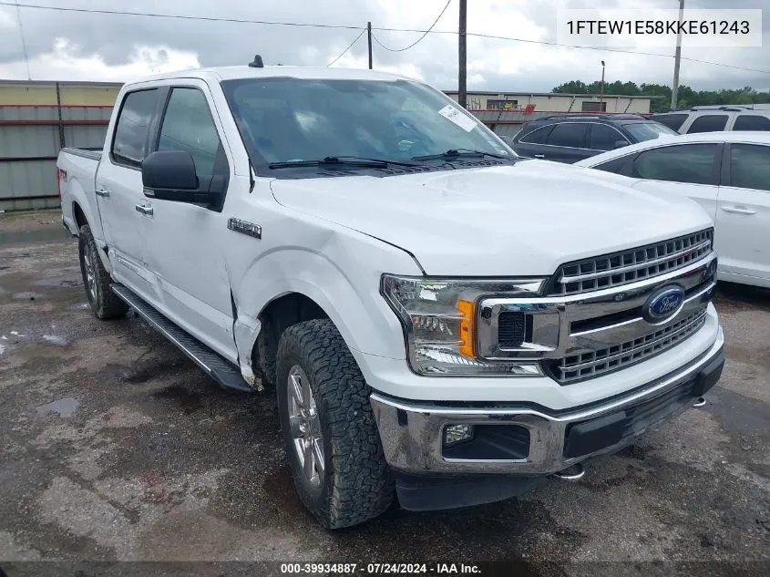 1FTEW1E58KKE61243 2019 Ford F-150 Xlt