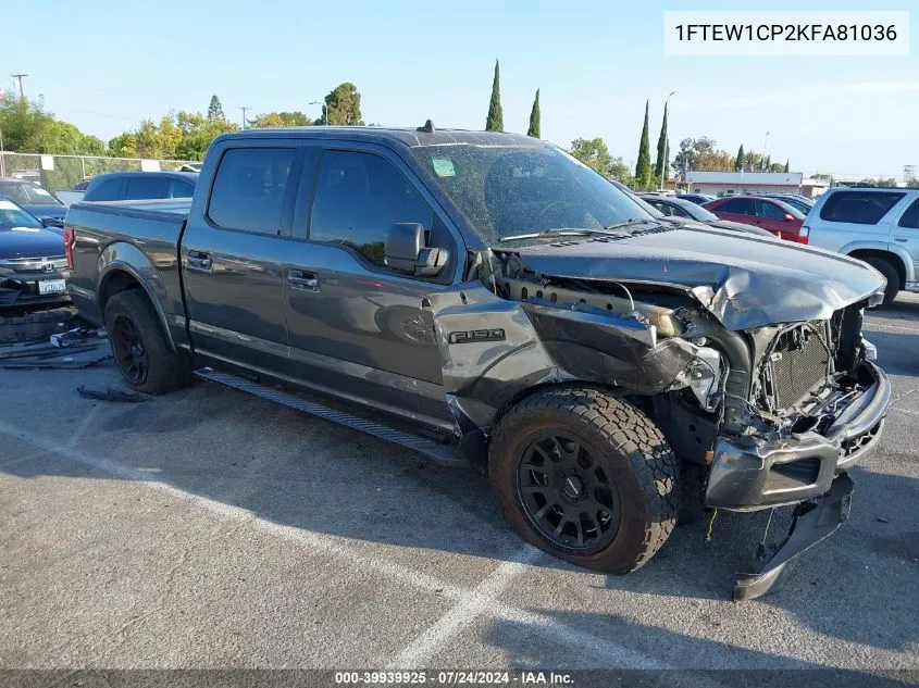 1FTEW1CP2KFA81036 2019 Ford F-150 Xlt