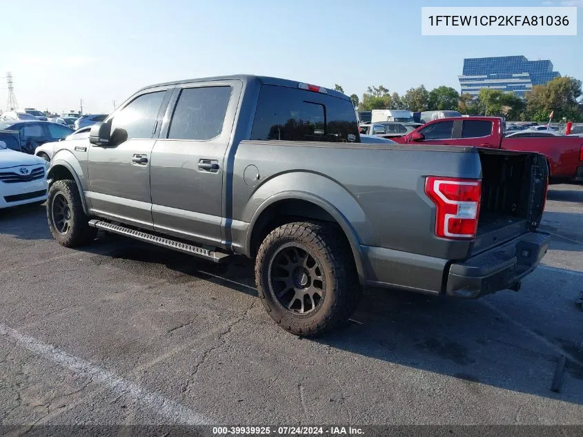 2019 Ford F-150 Xlt VIN: 1FTEW1CP2KFA81036 Lot: 39939925