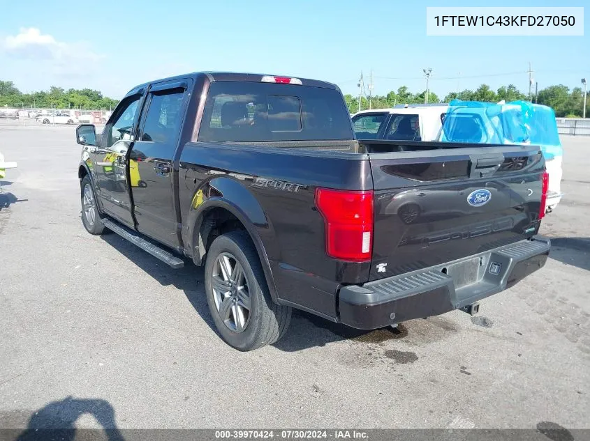 1FTEW1C43KFD27050 2019 Ford F-150 Xlt