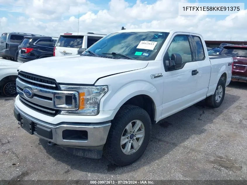 2019 Ford F-150 Xlt VIN: 1FTFX1E58KKE91375 Lot: 39972613