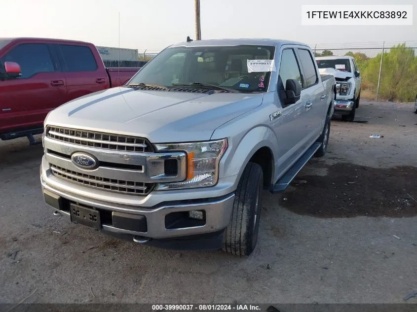 1FTEW1E4XKKC83892 2019 Ford F150 Supercrew