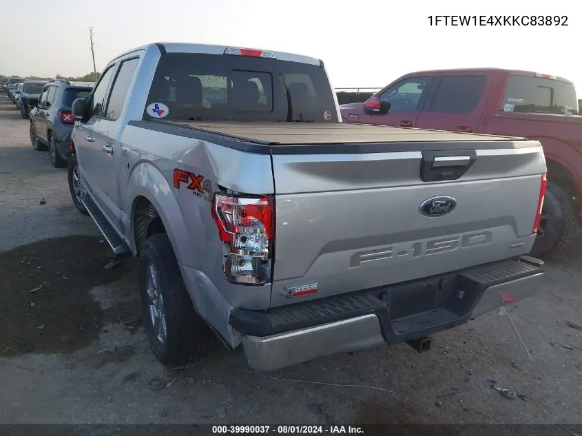 1FTEW1E4XKKC83892 2019 Ford F150 Supercrew