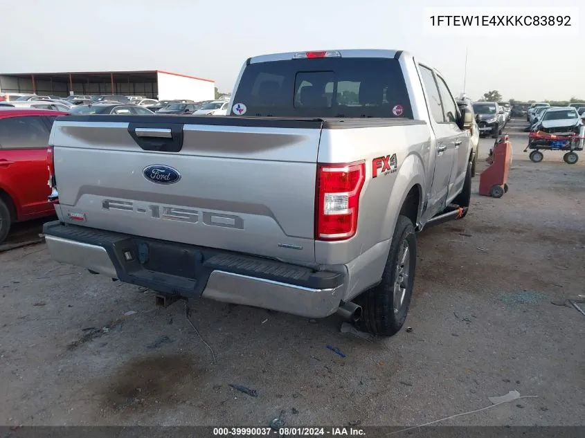 1FTEW1E4XKKC83892 2019 Ford F150 Supercrew