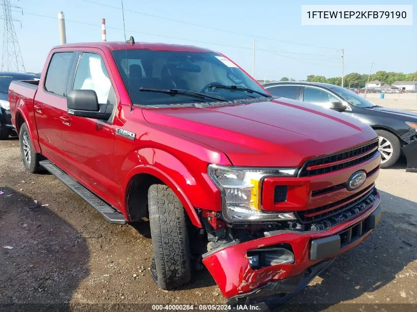 2019 Ford F-150 Xlt VIN: 1FTEW1EP2KFB79190 Lot: 40000284