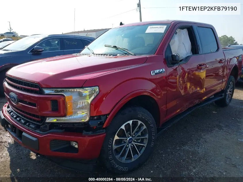 2019 Ford F-150 Xlt VIN: 1FTEW1EP2KFB79190 Lot: 40000284