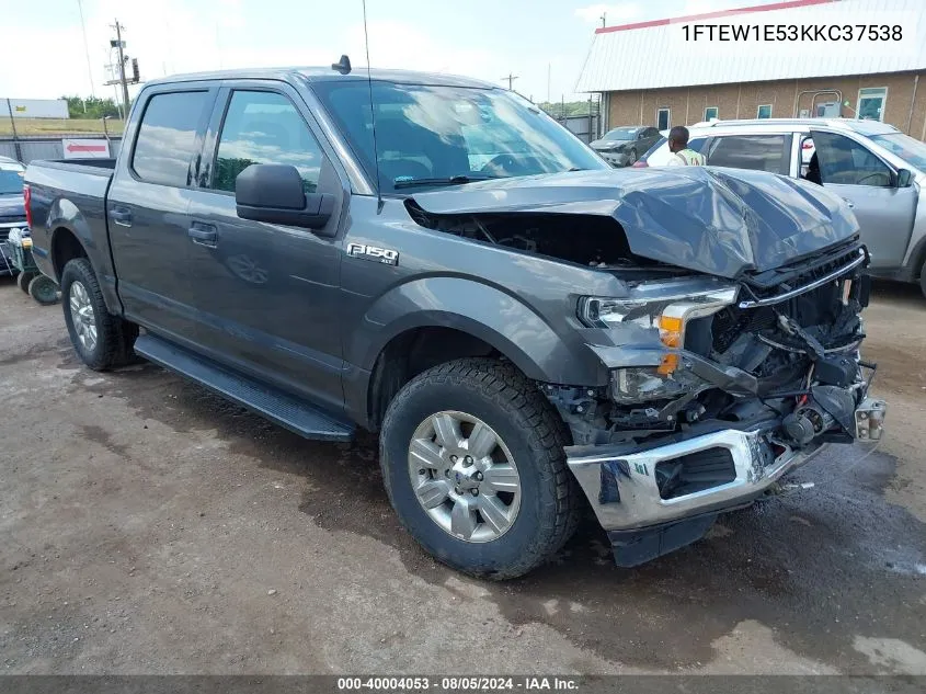 1FTEW1E53KKC37538 2019 Ford F-150 Xlt