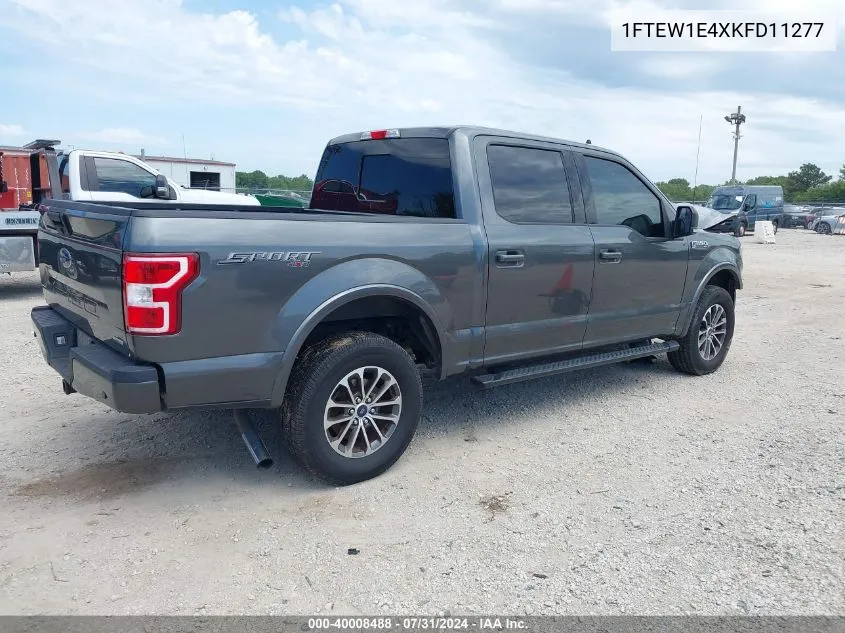 2019 Ford F-150 Xlt VIN: 1FTEW1E4XKFD11277 Lot: 40008488