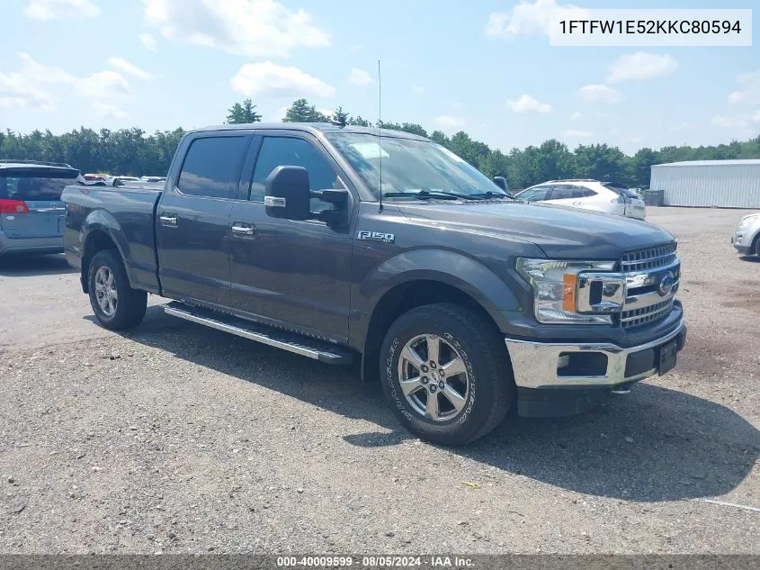 2019 Ford F-150 Xlt VIN: 1FTFW1E52KKC80594 Lot: 40009599