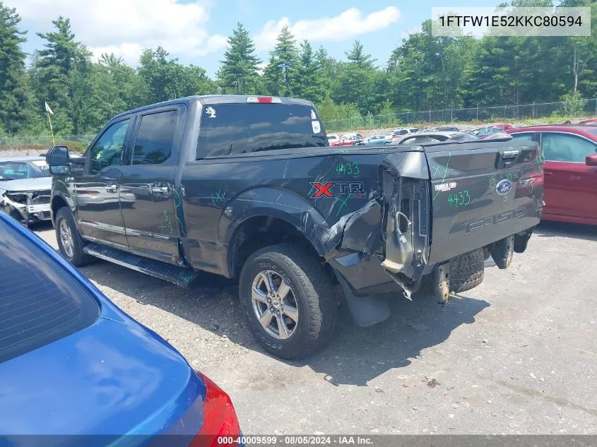 1FTFW1E52KKC80594 2019 Ford F-150 Xlt