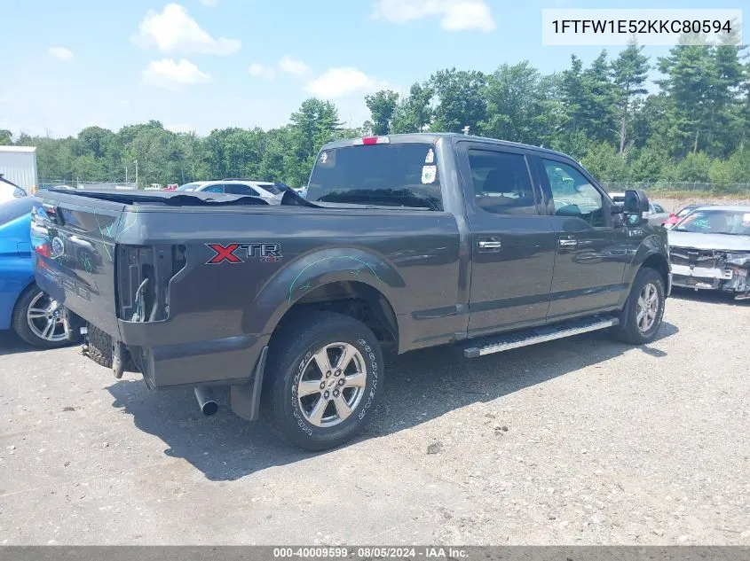 1FTFW1E52KKC80594 2019 Ford F-150 Xlt