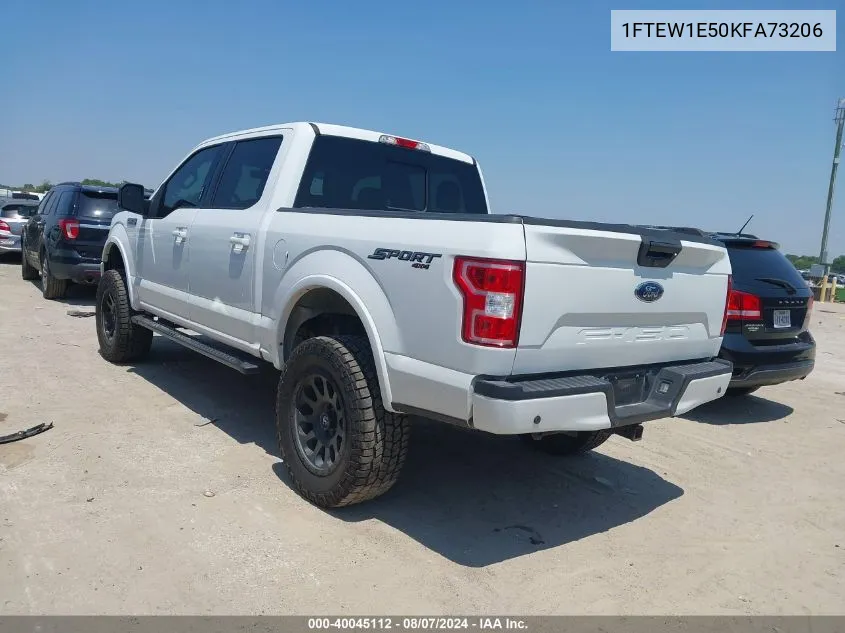 2019 Ford F-150 Xlt VIN: 1FTEW1E50KFA73206 Lot: 40045112